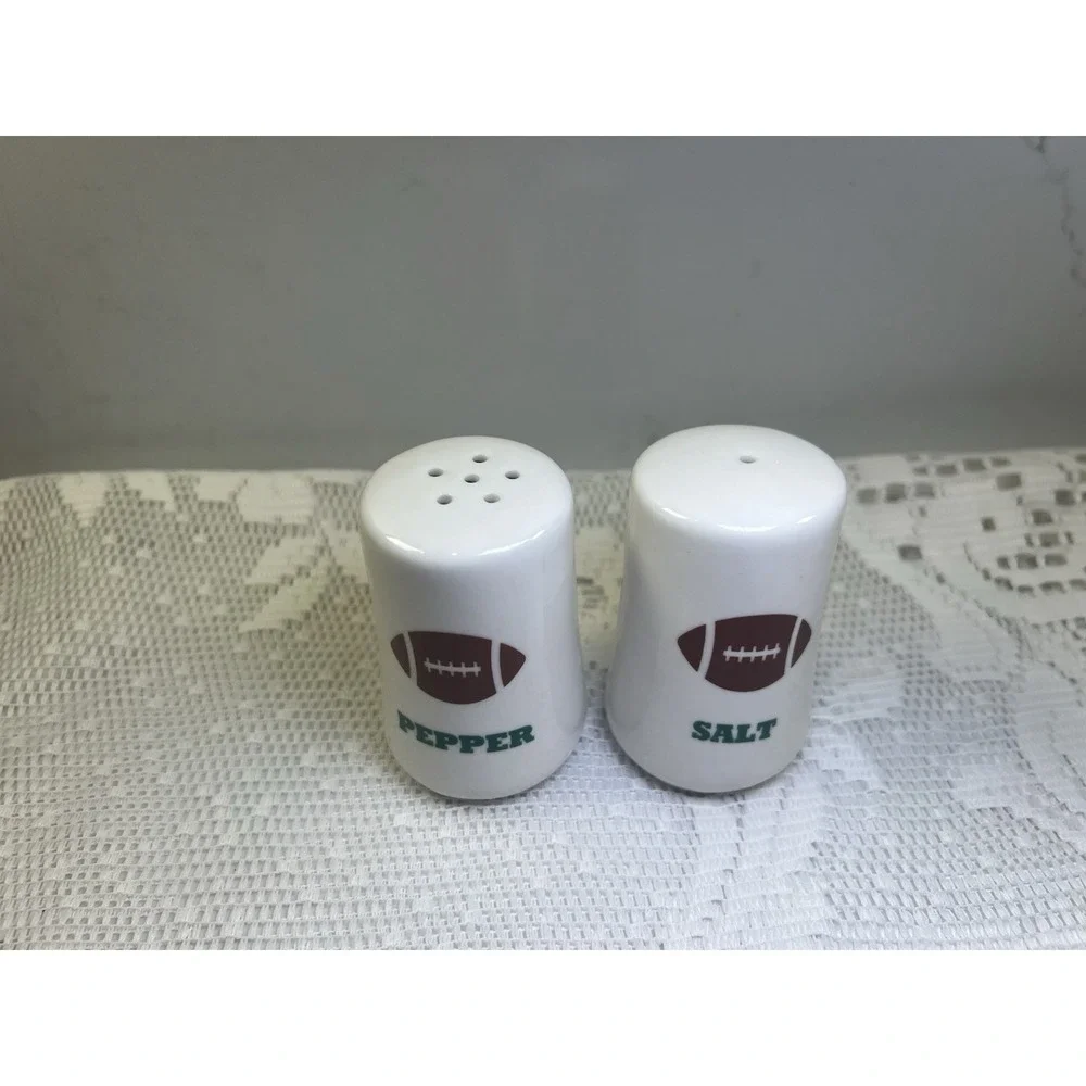 Football Salt & Pepper Shakers Set‎ Super Bowl Party Decor